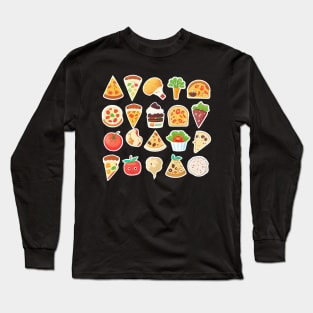 #7 Cute happy food sticker pack Long Sleeve T-Shirt